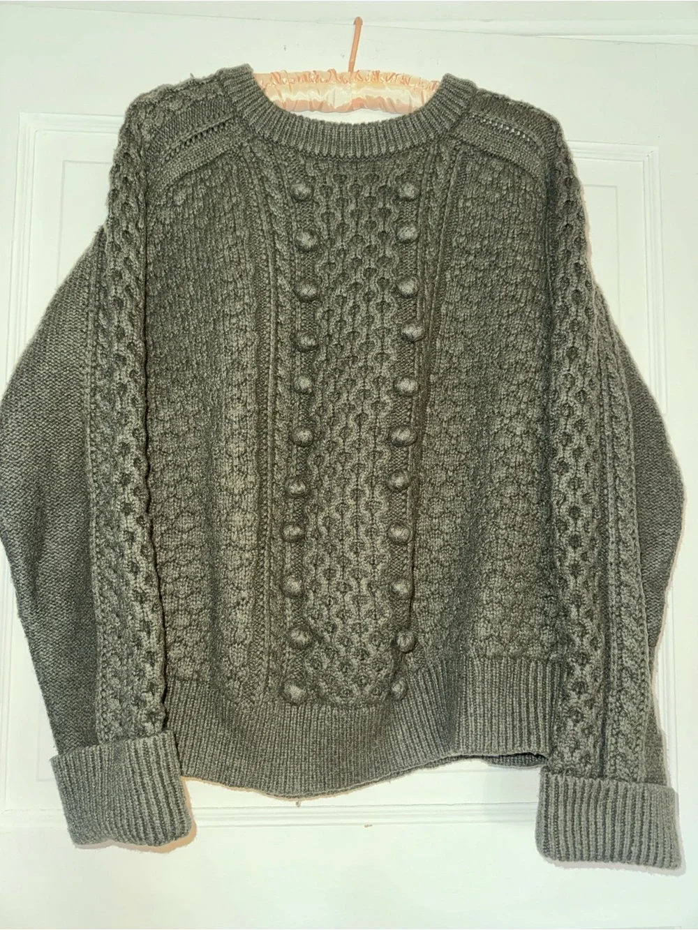 J. Crew Olive Green Cable Knit Women's Sweater